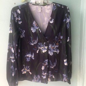 H & M Floral Long Sleeve Top